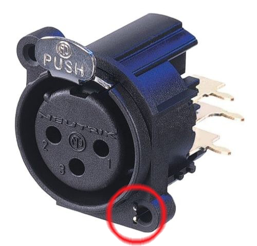 Taggarna i den röda ringen är kopplade till Pin 1